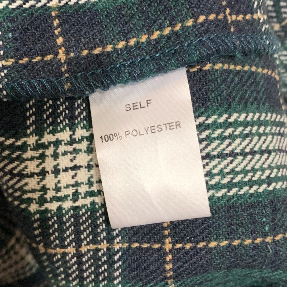 FATE Plaid Thick Flannel Peplum Shirt Dress S NEW - Picture 3 of 4